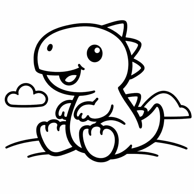 Pre-K difficulty — simple dinosaur