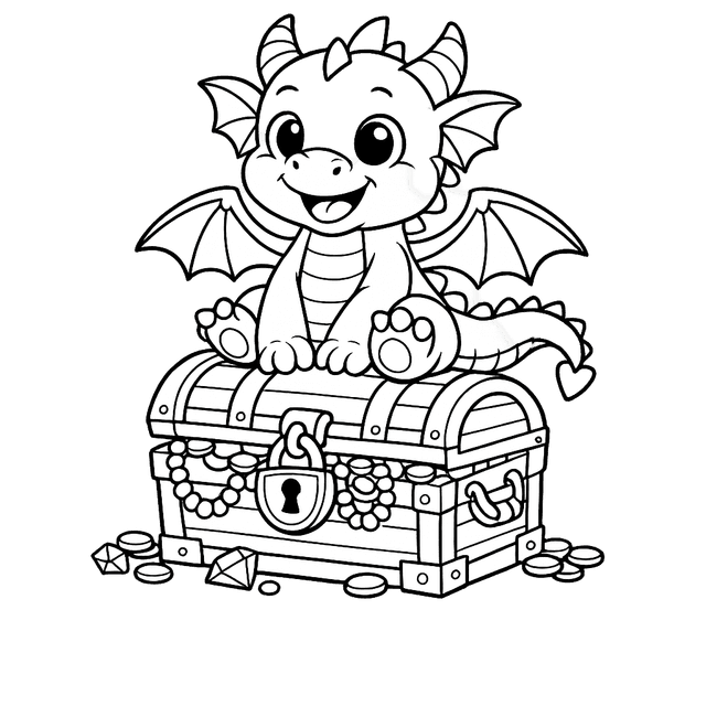 Cartoon style — friendly dragon