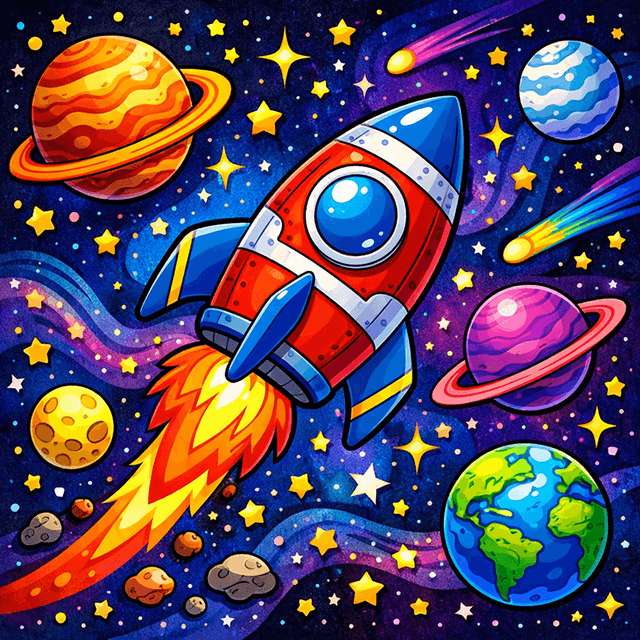 Space rocket adventure