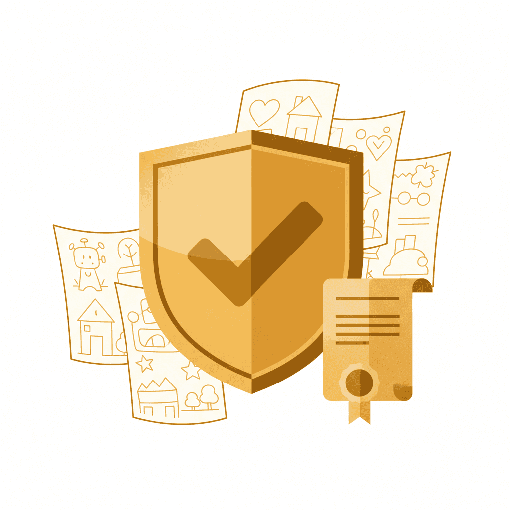 Full commercial license with golden shield badge