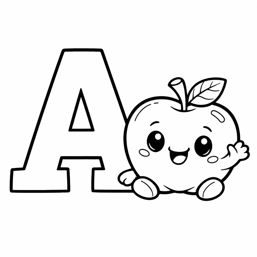 Alphabet Coloring Pages #1