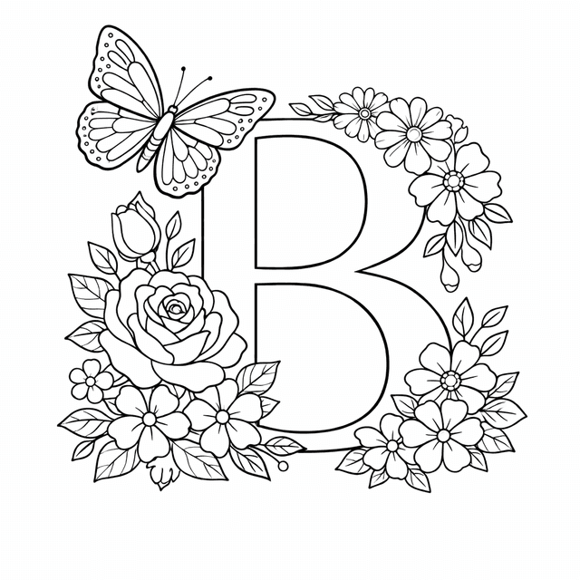Alphabet Coloring Pages example 2