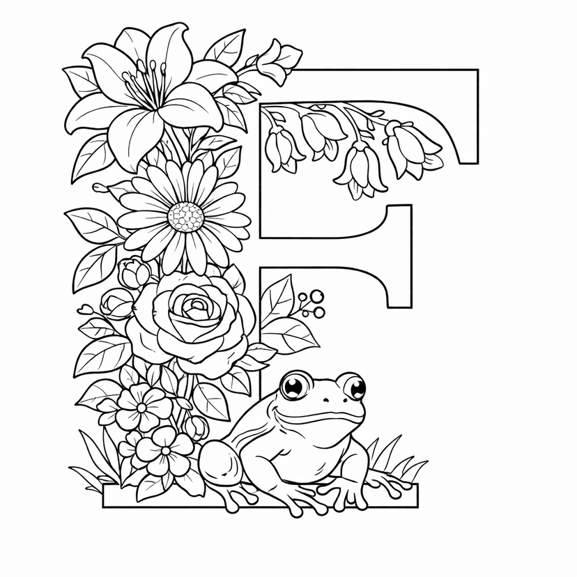 Alphabet Coloring Pages #6