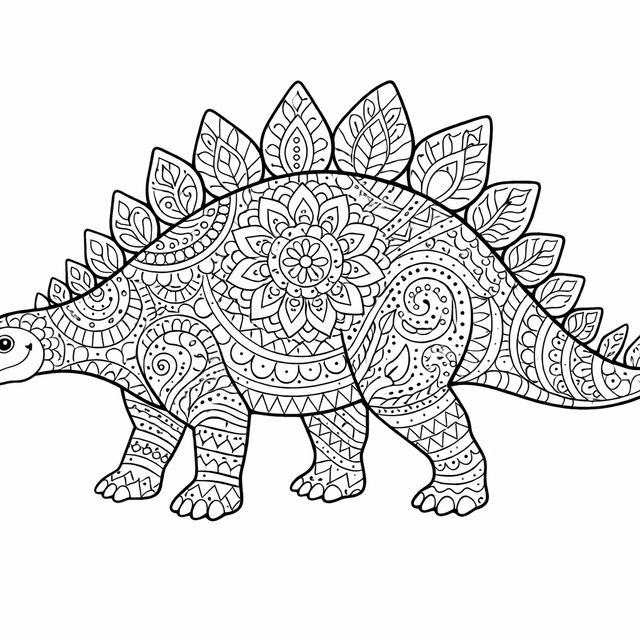 Dinosaur Coloring Pages example 3