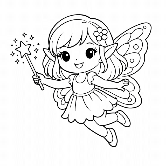 Fairy Coloring Pages example 1