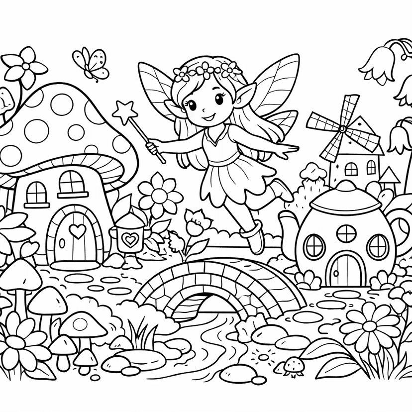 Fairy Coloring Pages #5