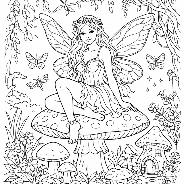 Fairy Coloring Pages example 2
