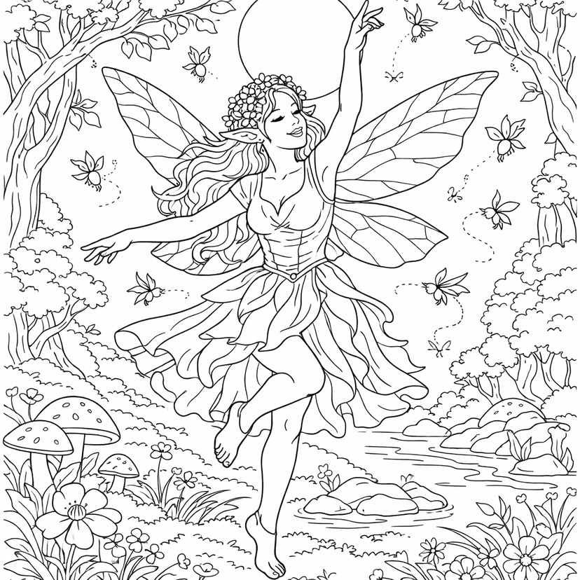 Fairy Coloring Pages #6