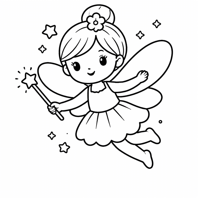 Fairy Coloring Pages example 4