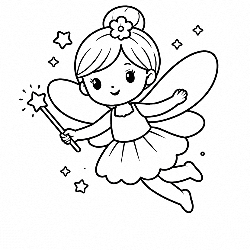 Fairy Coloring Pages #4