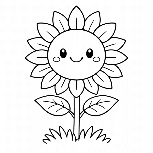 Flower Coloring Pages example 1