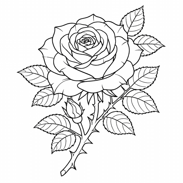 Flower Coloring Pages example 2