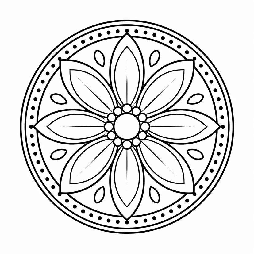 Mandala Coloring Pages #1