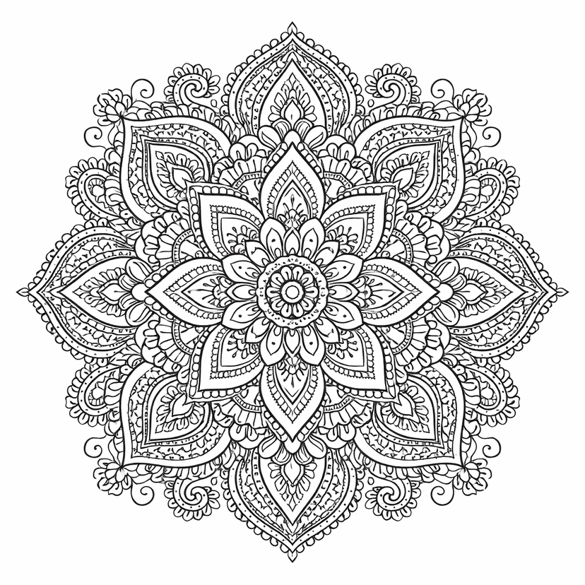 Mandala Coloring Pages #6