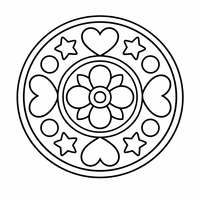 Mandala Coloring Pages example 4