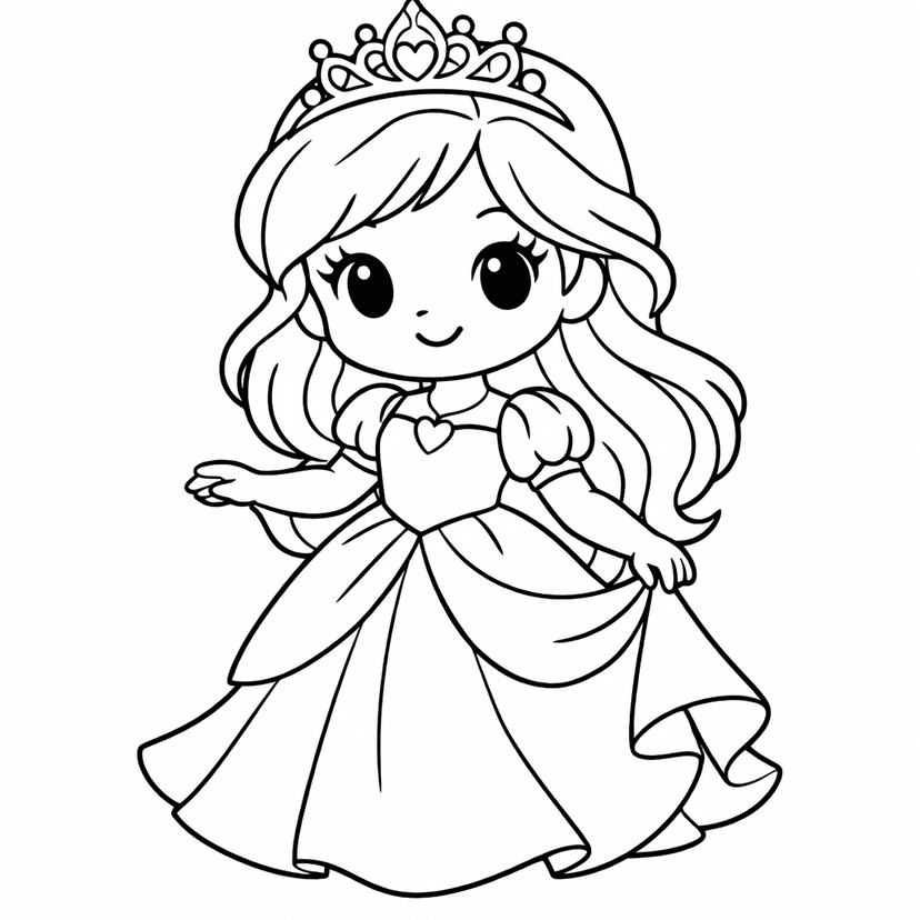 Princess Coloring Pages #1