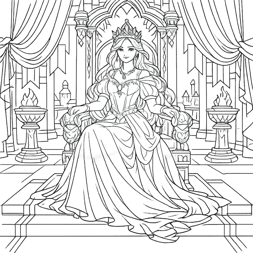 Princess Coloring Pages #2