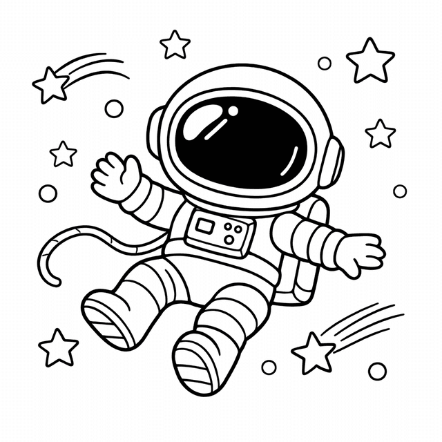 Space Coloring Pages example 1