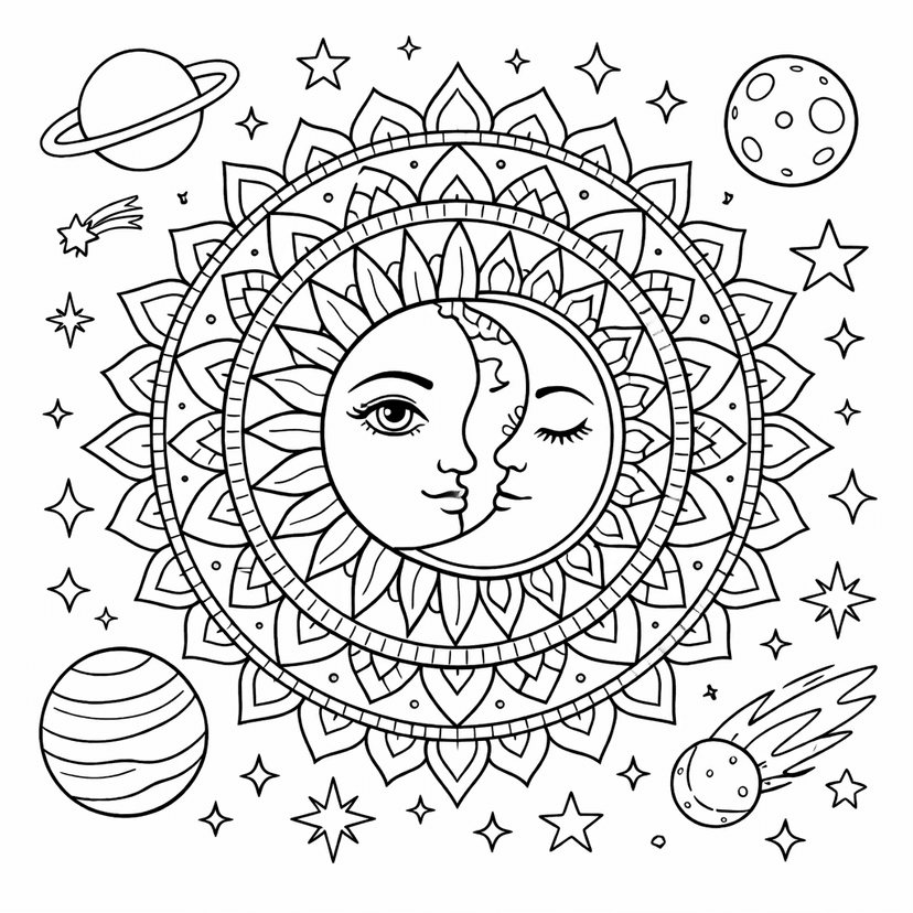 Space Coloring Pages #3