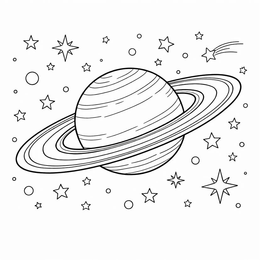 Space Coloring Pages #6