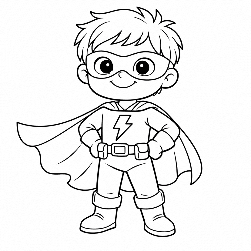 Superhero Coloring Pages #1