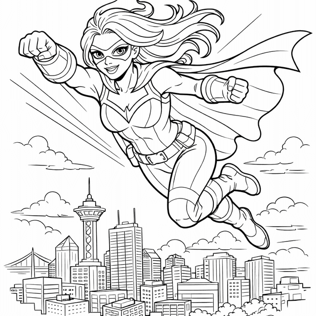 Superhero Coloring Pages example 2