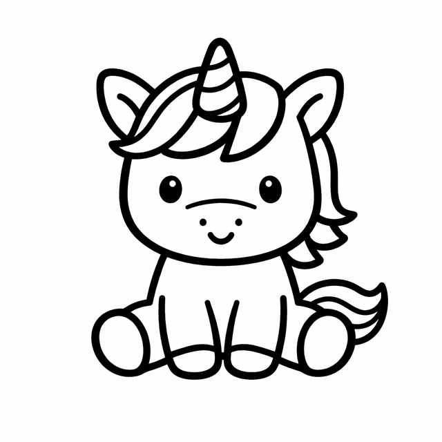 Unicorn Coloring Pages example 4